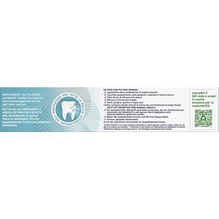 Mentadent Pure Breath - Refreshing Toothpaste 75 ml