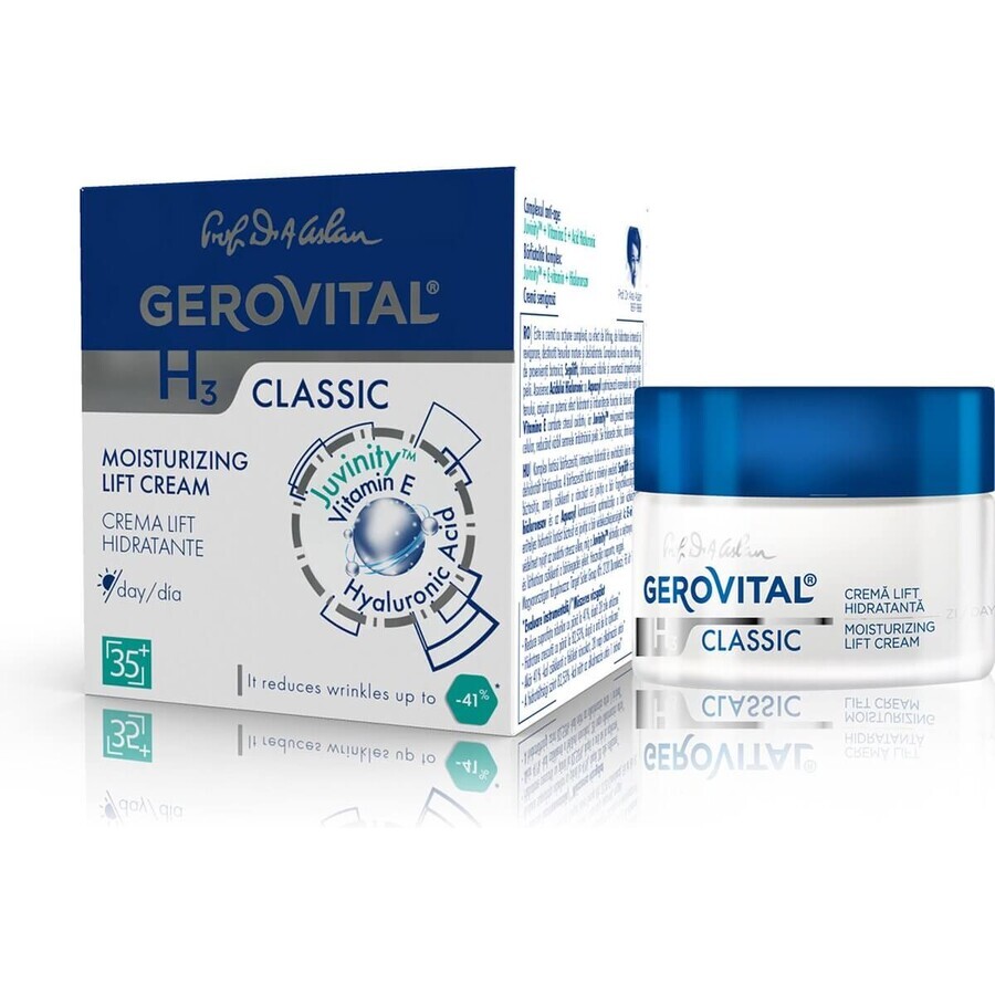 Gerovital H3 Classic Feuchtigkeitsspendende Lifting Tagescreme, 50 ml