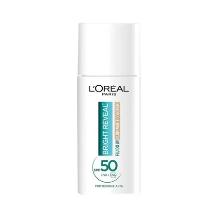 L'Oréal Paris Bright Reveal SPF 50 - Fluido UV iluminador con ligero tono, 50 ml