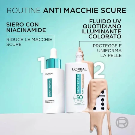 L'Oréal Paris Bright Reveal SPF 50 - Fluido UV iluminador con ligero tono, 50 ml