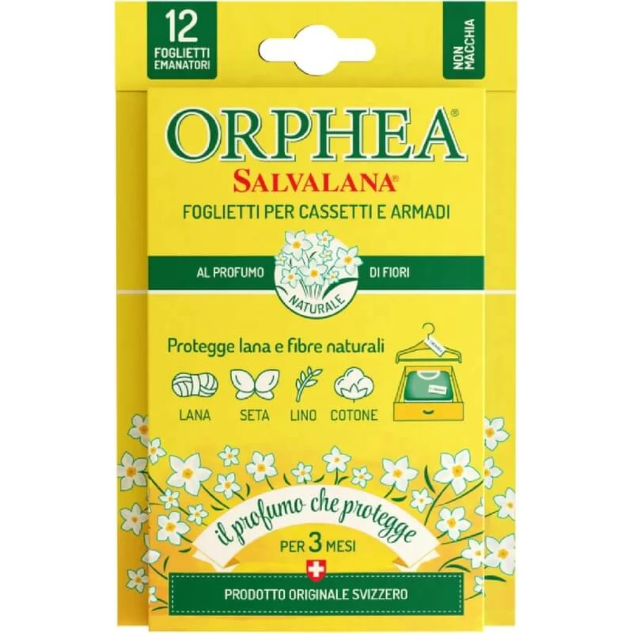 Orphea Salvalana Flower-Scented Sheets for Drawers and Closets, Pack of 12 Sheets