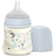 Suavinex Wonderland - 150 ml slow-flow bottle - light blue Liberty print