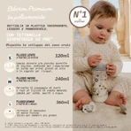 Suavinex Wonderland - Flesje met langzame doorstroming, 150 ml - lichtblauw met Liberty-print
