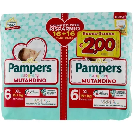 Pampers Baby Dry Extra Large Pants - 32 diapers, size 6 (15+ kg)