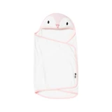 Tommee Tippee Penny - Hypoallergenic Microfiber Hooded Bath Towel for Infants and Toddlers, Pink/White