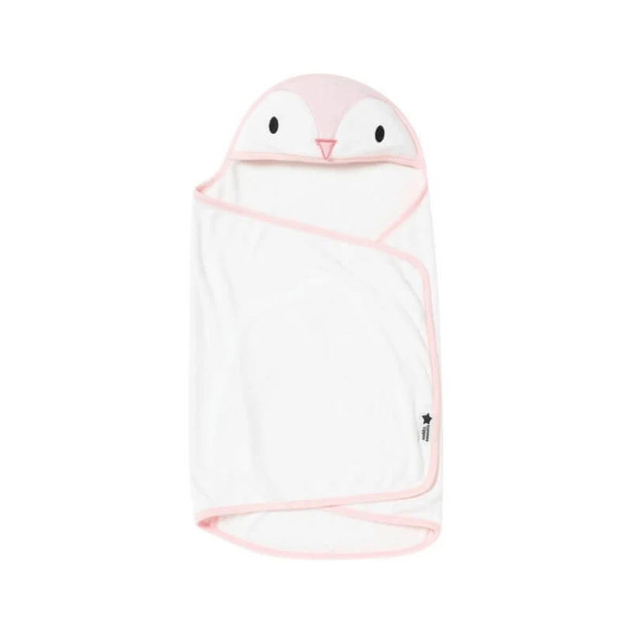 Tommee Tippee Penny - Toalla de baño con capucha de microfibra hipoalergénica para bebés y niños pequeños, rosa/blanca