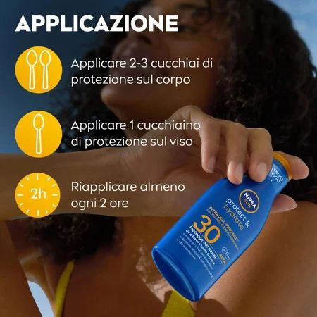Nivea Protect &amp; Hydrate SPF 30 - Lotion solaire format voyage, 200 ml