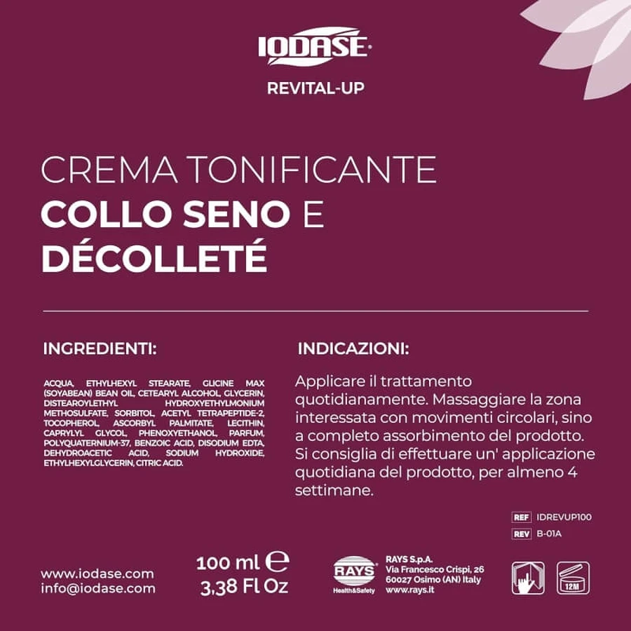 Iodase Revital-up – Straffende Pflegecreme für Hals, Brust und Dekolleté, 100 ml