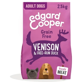 Edgard & Cooper „Fresh Venison and Duck“ – Getreidefreies Trockenfutter für ausgewachsene mittelgroße Hunde, 2,5 kg