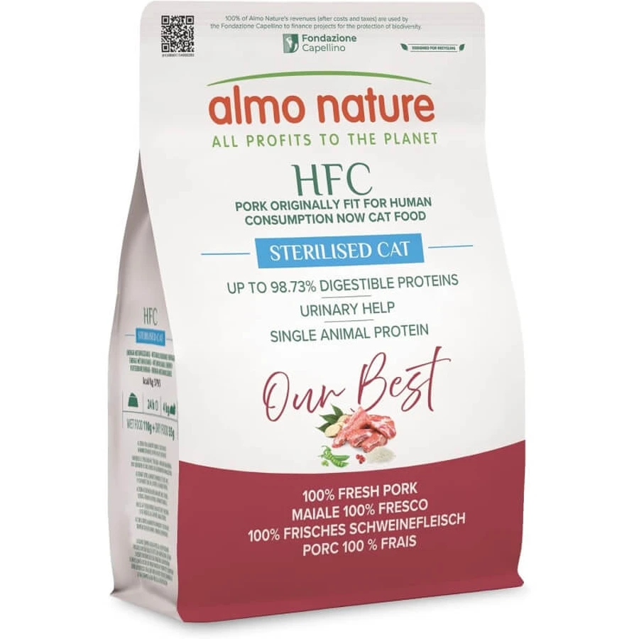 Almo Nature HFC Our Best Gesteriliseerd Varkensvlees - Compleet voer voor gesteriliseerde volwassen katten, 300 g