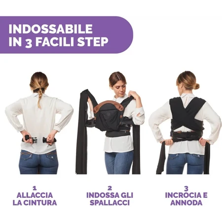 Chicco Boppy ComfyFit Baby Carrier, Charcoal