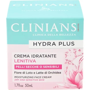 Clinians Hydra Plus - Crema facial hidratante y calmante para pieles secas y sensibles, 50 ml