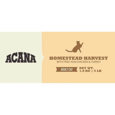 Acana Homestead Harvest - Compleet voer voor volwassen katten, 1,8 kg