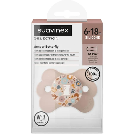 Suavinex Wonderland - Chupete de silicona SX Pro 6-18 - Rosa