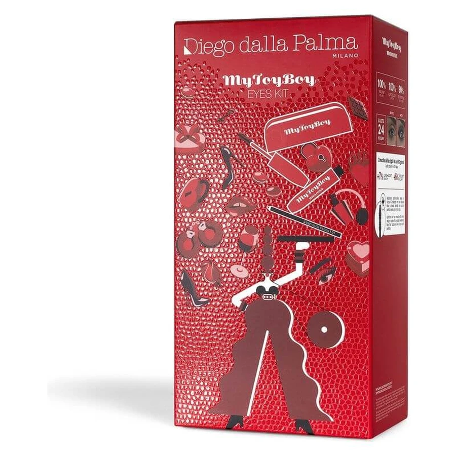 Diego dalla Palma Mytoyboy Mascara-Set – Mytoyboy 4D Mascara + schwarzer Kajalstift Nr. 01 + rotes Silikon-Etui