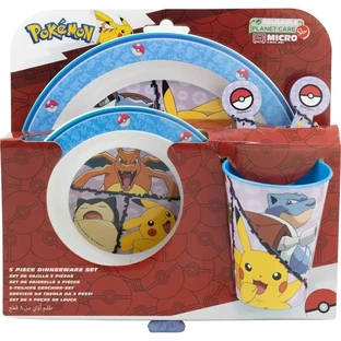 Stor Set 5-piece dinnerware set with Pokémon designs