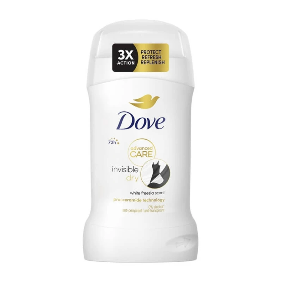 Dove Advanced Care Invisible Dry Stick - Desodorante con protección de 72 horas, 50 ml