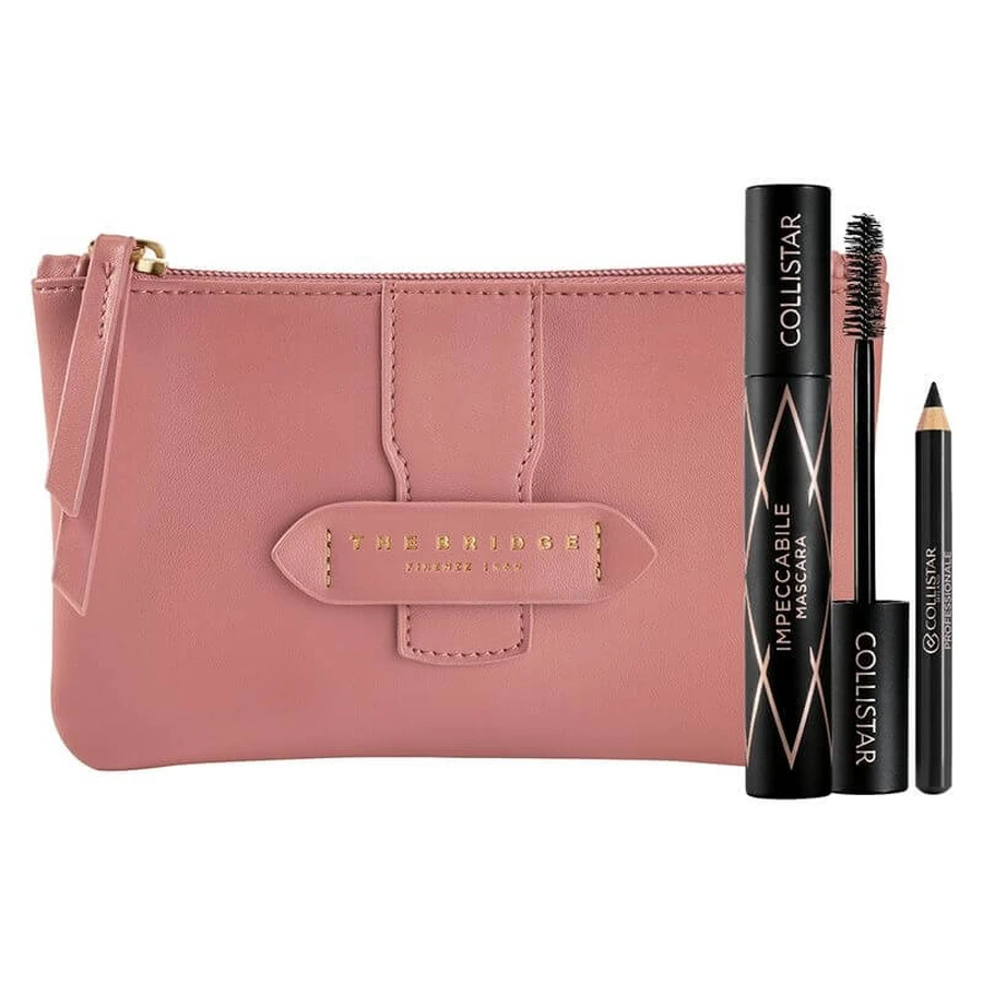 Collistar-Geschenkset: Flawless Mascara + Mini Professional Eye Pencil + elegante Clutch