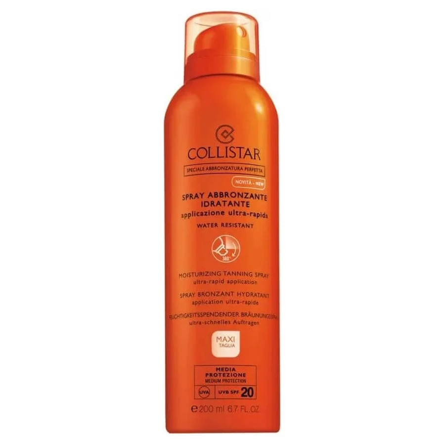 Collistar Sunscreen SPF 20 Moisturizing Spray for Perfect Tanning, Medium Protection, 200 ml