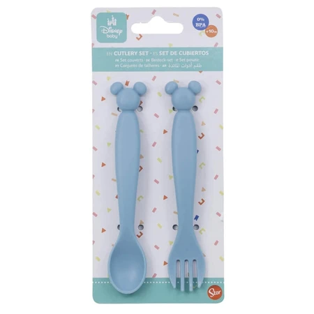 Disney Baby Mickey - 2-piece plastic cutlery set