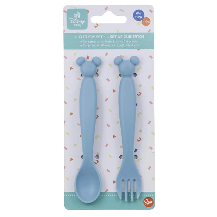 Disney Baby Mickey - 2-piece plastic cutlery set