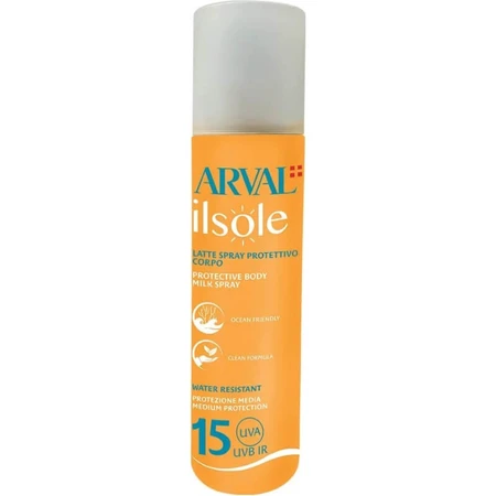 Arval SPF 15 Sunscreen Body Lotion Spray, Ilsole, Medium Protection, 200 ml