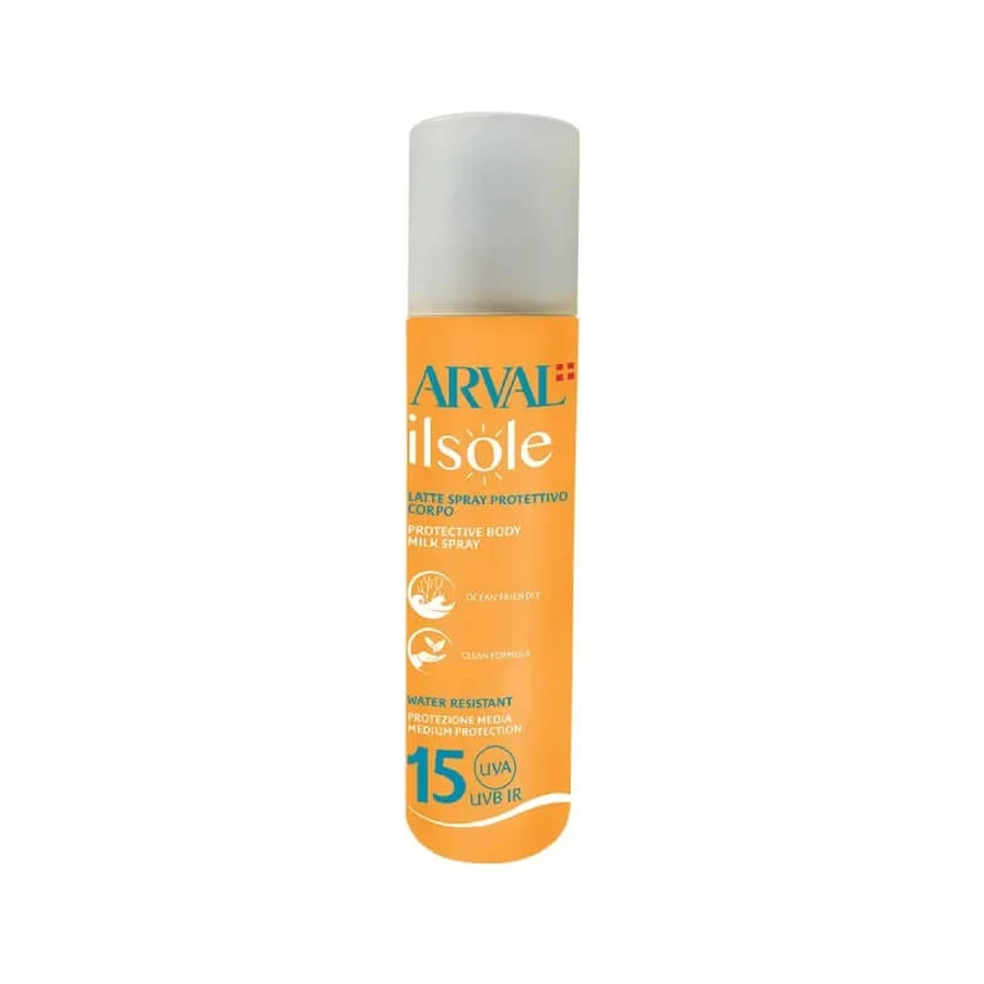 Arval SPF 15 Sunscreen Body Lotion Spray, Ilsole, Medium Protection, 200 ml