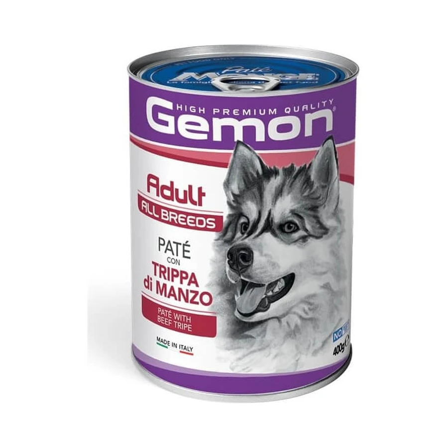 Gemon Paté para perros adultos con callos de ternera - Comida húmeda para perros, 400 g