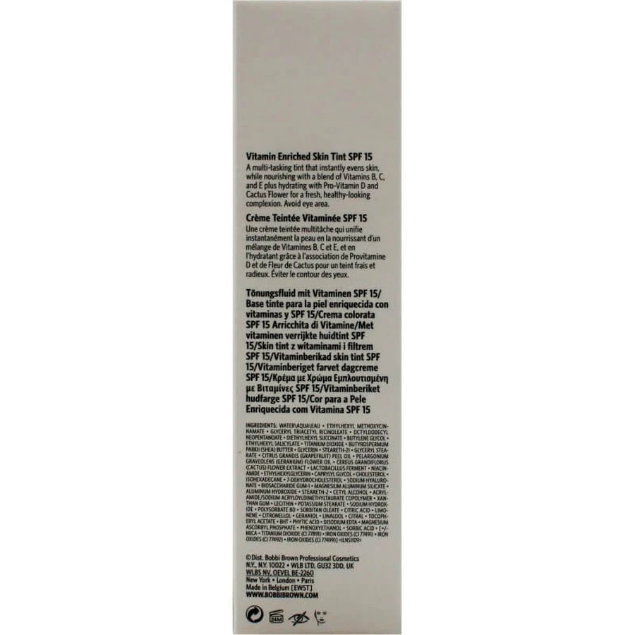 Bobbi Brown Vitamin-Enriched Skin Tint - Getinte vochtinbrengende crème SPF 15 met vitamines, 50 ml - Fair 2