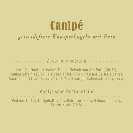 Terra Canis Canipé Truthahn – Snacks für Hunde mit Nahrungsmittelunverträglichkeiten, 200 g