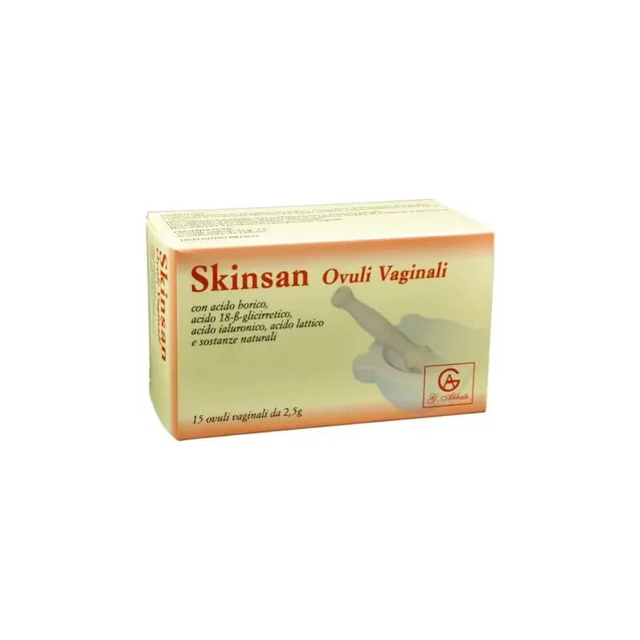 Abbate Gualtiero Skinsan - 15 vaginal suppositories for vaginal flora