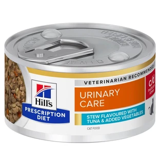 Hill's Prescription Diet C-D Feline Urinary Stress Thunfisch und Gemüse – Futter für erwachsene Katzen mit Harnwegsproblemen, 85 g