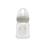 Kiokids Anti-Colic Bottle, Gray, 0+ Months, Slow-Flow Silicone Nipple, BPA-Free, 150 ml