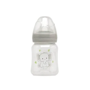 Biberón anticólicos Kiokids, gris, a partir de 0 meses, tetina de silicona de flujo lento, sin BPA, 150 ml
