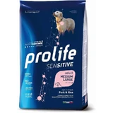 Prolife Sensitive Adult Dog Food with Pork and Rice - Complete Food for Sensitive Adult Dogs (Small to Medium), 10 kg