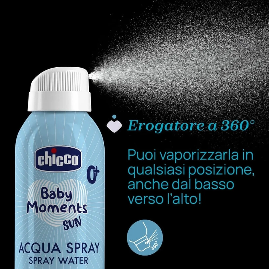 Chicco Baby Moments Sun 0+ - Spray refrescante e hidratante, 150 ml