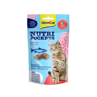 Gimborn Gimcat - Nutri Pockets Salmon and Tuna Cat Snacks, 60 g