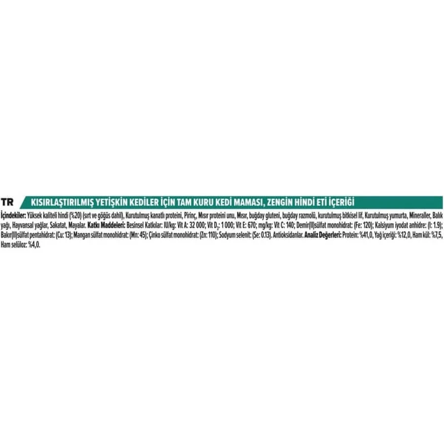 Purina Pro Plan Sterilized Adult 1+ Renal Plus Turkey - Complete Food for Sterilized Adult Cats, 10 kg