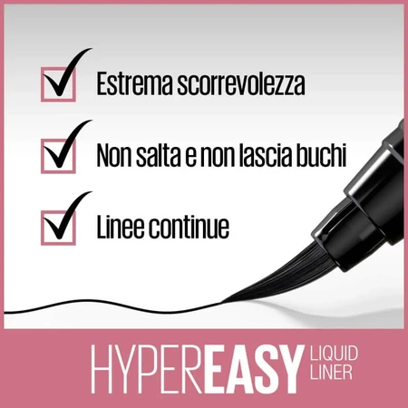 Maybelline Hyper Easy - Vloeibare eyelinerpen - Nr. 801 Matzwart