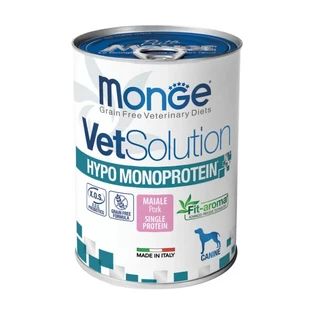 Monge Vetsolution Hypo Monoprotein Pork - Alimento completo para perros con intolerancias alimentarias, 400 g