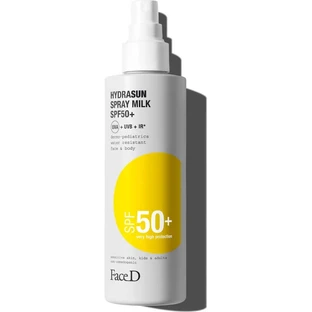 Loción solar en spray para el rostro con SPF 50+ Hydrasun, protección muy alta, 150 ml