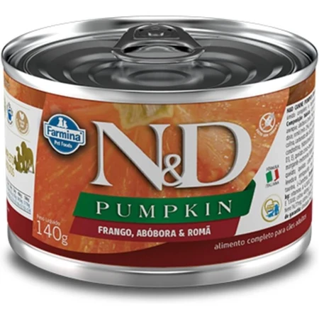 Farmina N&amp;d Pumpkin Adult Mini Huhn, Kürbis und Granatapfel – Alleinfuttermittel für erwachsene Hunde, 140 g