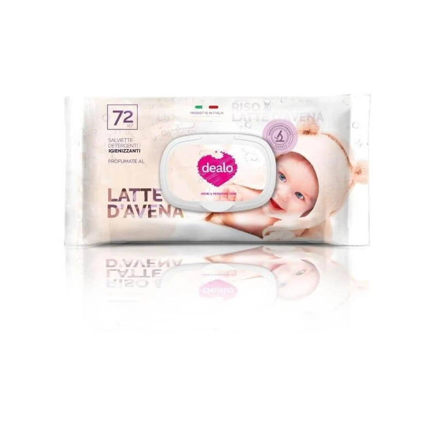 Dealo Baby - 72 vochtige doekjes met haver en dispenser