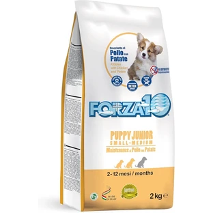 Forza10 Puppy Junior Small & Medium Kip & Aardappelen - Compleet voer voor puppy's en drachtige of zogende honden - 2 kg