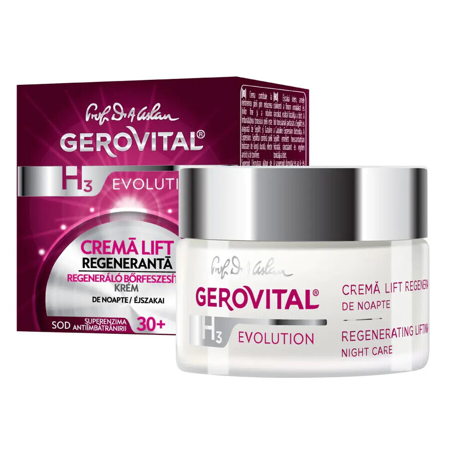 Crema Lift Rigenerante da Notte, Gerovital H3 Evolution, 50 ml, Farmec