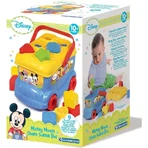 Clementoni Mickey Mouse Shape-Sorting Bus - 9 Colored Blocks