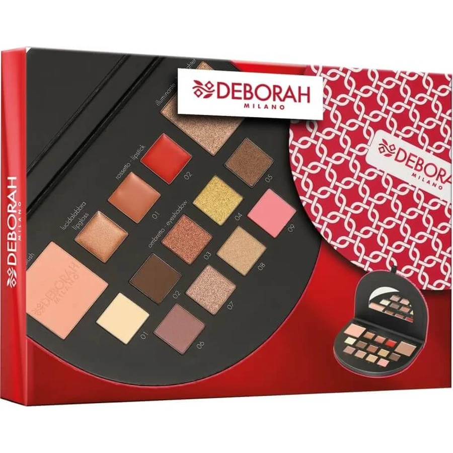 Regalo de belleza y maquillaje Deborah - Neceser n.º 1: Tonos cálidos