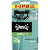 Wilkinson Xtreme 3 Sensitive – 6 Einwegrasierer mit 3 flexiblen Klingen für empfindliche Haut, angereichert mit Aloe und Vitamin E für zusätzlichen Komfort
