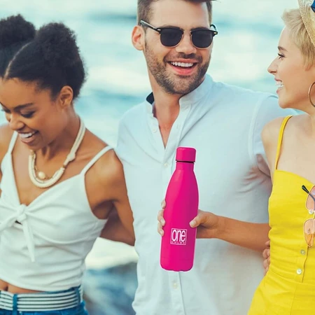 Blasetti One color – sticlă termică din oțel inoxidabil cu pereți dubli, 12 ore, fucsia