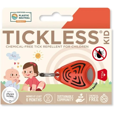 Tickless Baby - Répulsif à ultrasons pour bébés contre les tiques et les puces - Orange